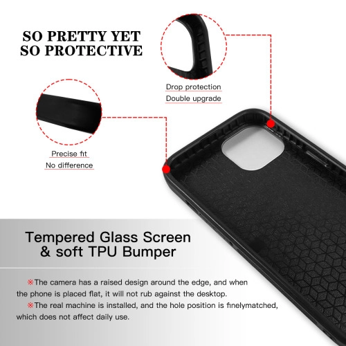 Sleek / Durable: Custom Street Style Tempered Glass Case for iPhone 14 Plus