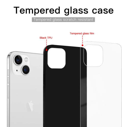 Sleek / Durable: Custom Street Style Tempered Glass Case for iPhone 14 Plus