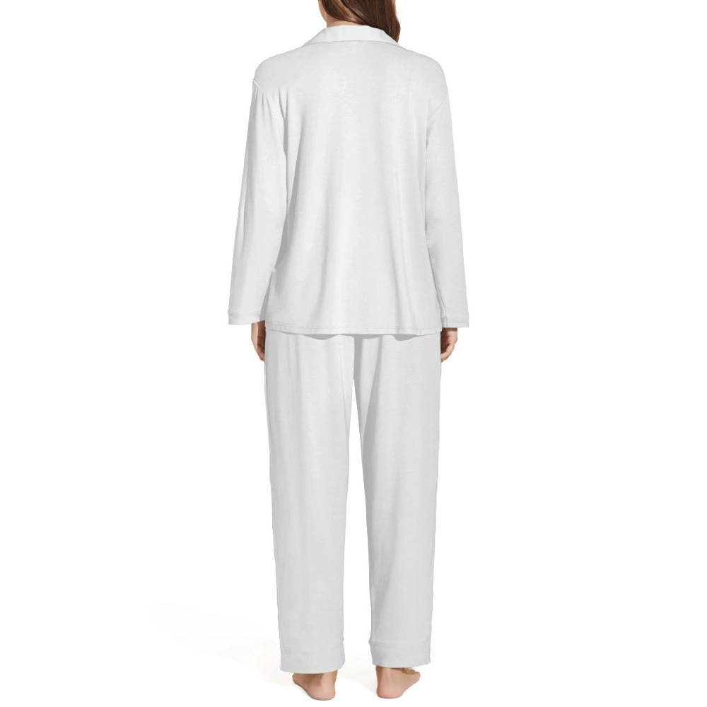 Silky Soft Full-Length Pajama Set - Luxurious Velvet Finish Sleepwear for Ultimate Comfort