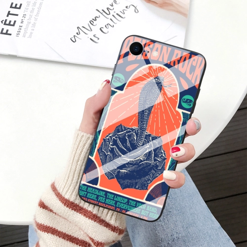 Customizable iPhone 13 Pro Mirror Case: Rock'n'Rose Concert Design for a Unique Style Statement