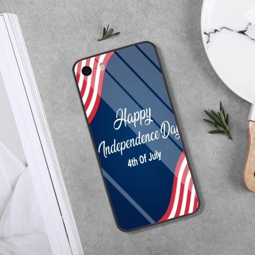 Customizable Apple 5S Tempered Glass Phone Case - Celebrate Independence Day in Style