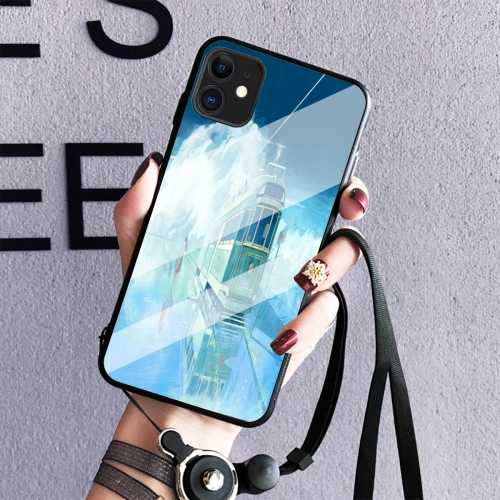 Artistic Tram Design on Custom iPhone 11 Series Tempered Glass Case – Ride in Style with Superior Protection