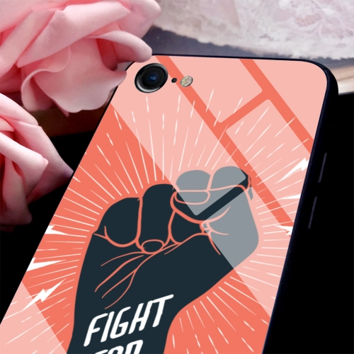 Empower Your Grip: Custom iPhone 7/8 Case with Tempered Glass - 'Fight for Your Rights'Design