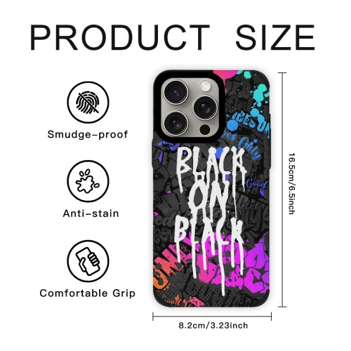 Custom Graffiti Art iPhone 15 Pro Max Case - Urban Style Drip Paint Protective Cover