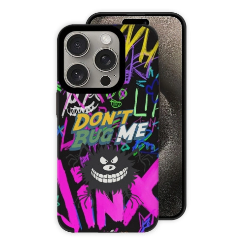 Vibrant Graffiti-Style ‘Don't Bug Me’Custom Skin Case for iPhone 15 Pro -  Personalized Protective Cover for Tech-Savvy Individuals