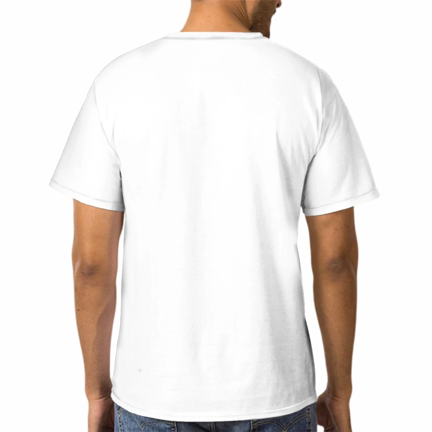 Customizable Premium Cotton Men's T-Shirt - Classic Fit, European Size, Pure White - Design Your Own Unique Style