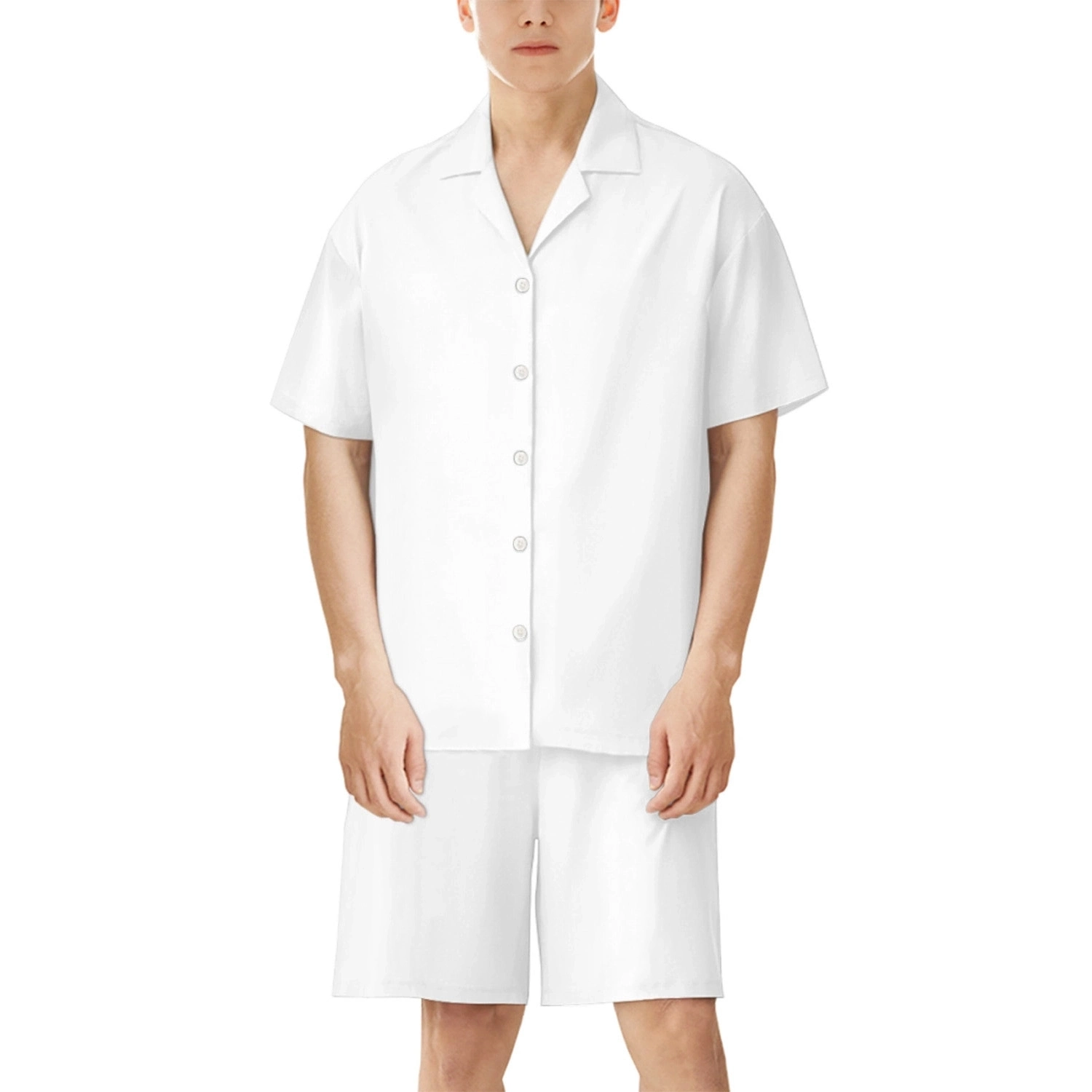 Modern Men's Short Pajama Set - Personalized Multi-Faceted Design, Comfort Fit Sleepwear for All Seasons