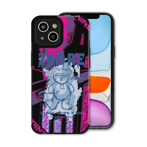 Urban Chic iPhone 15 Skin Case with Edgy Bear Design - Protective Cover for Tech-Savvy Individualists