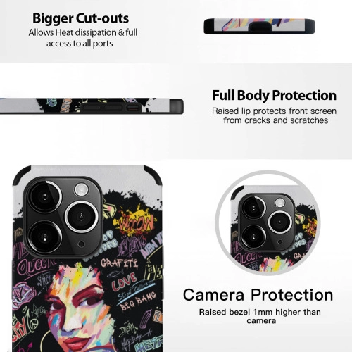 Custom Graffiti Art iPhone 14 Pro Case - Colorful Personalized Design Case - Fashionable Artist Style Phone Accessories