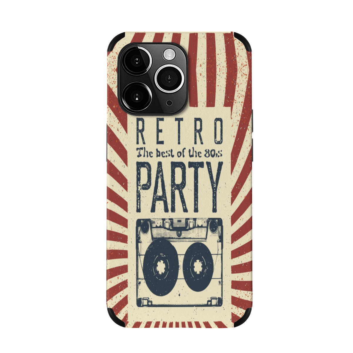 Retro Boombox Design iPhone 14 Pro Max Case - Retro 80s music party theme for a personalized case