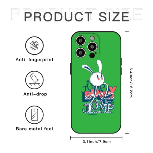 Unique Bunny Design Silicone Case for iPhone 15 Pro Max - Durable, Eco-Friendly Protective Cover with Vibrant Graphic Print for Style-Conscious Tech Enthusiasts