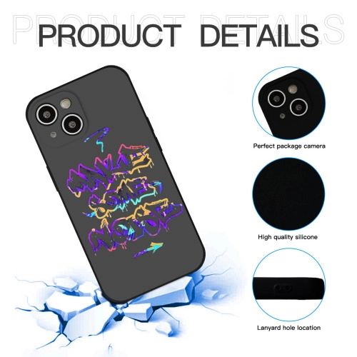 Vibrant Graffiti-Style Silicone Case for iPhone 15 – Durable, Custom-Designed Protection with Urban Flair