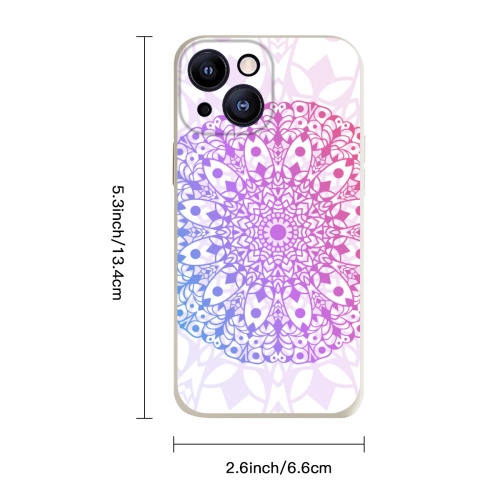 Bohemian Mandala Pattern Silicone Case for iPhone 13 Mini - Uniquely designed to create a durable phone case