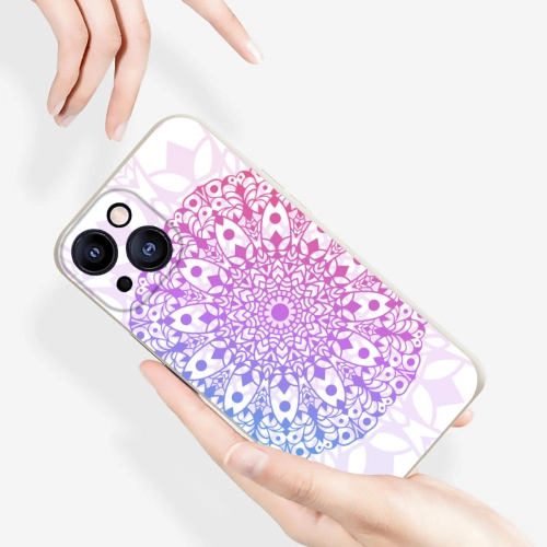 Bohemian Mandala Pattern Silicone Case for iPhone 13 Mini - Uniquely designed to create a durable phone case