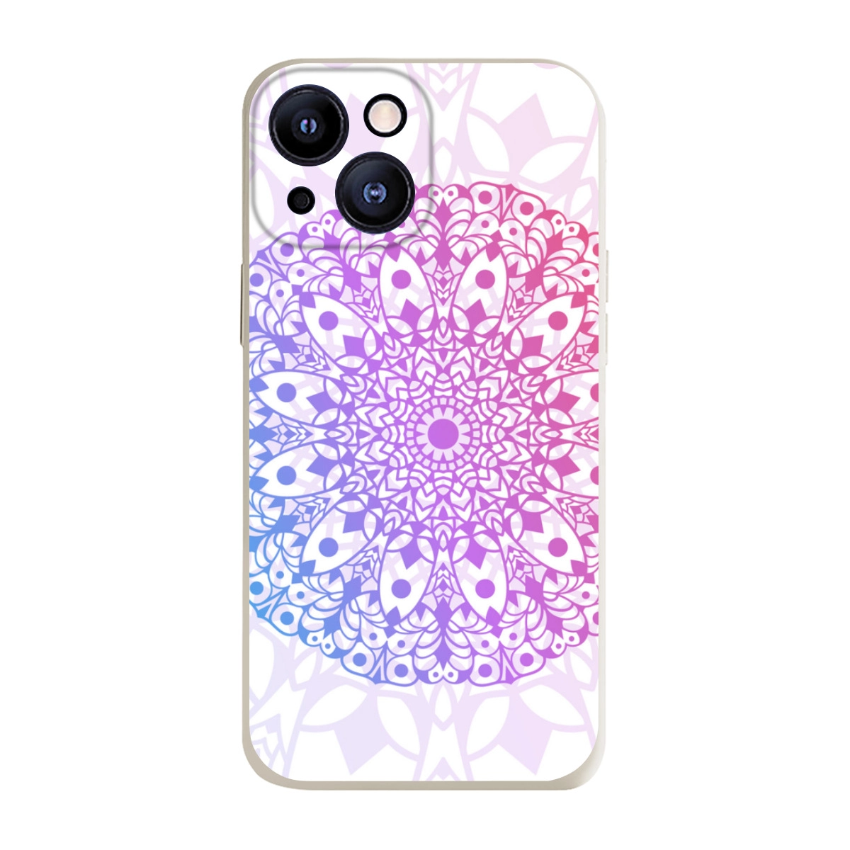 Bohemian Mandala Pattern Silicone Case for iPhone 13 Mini - Uniquely designed to create a durable phone case