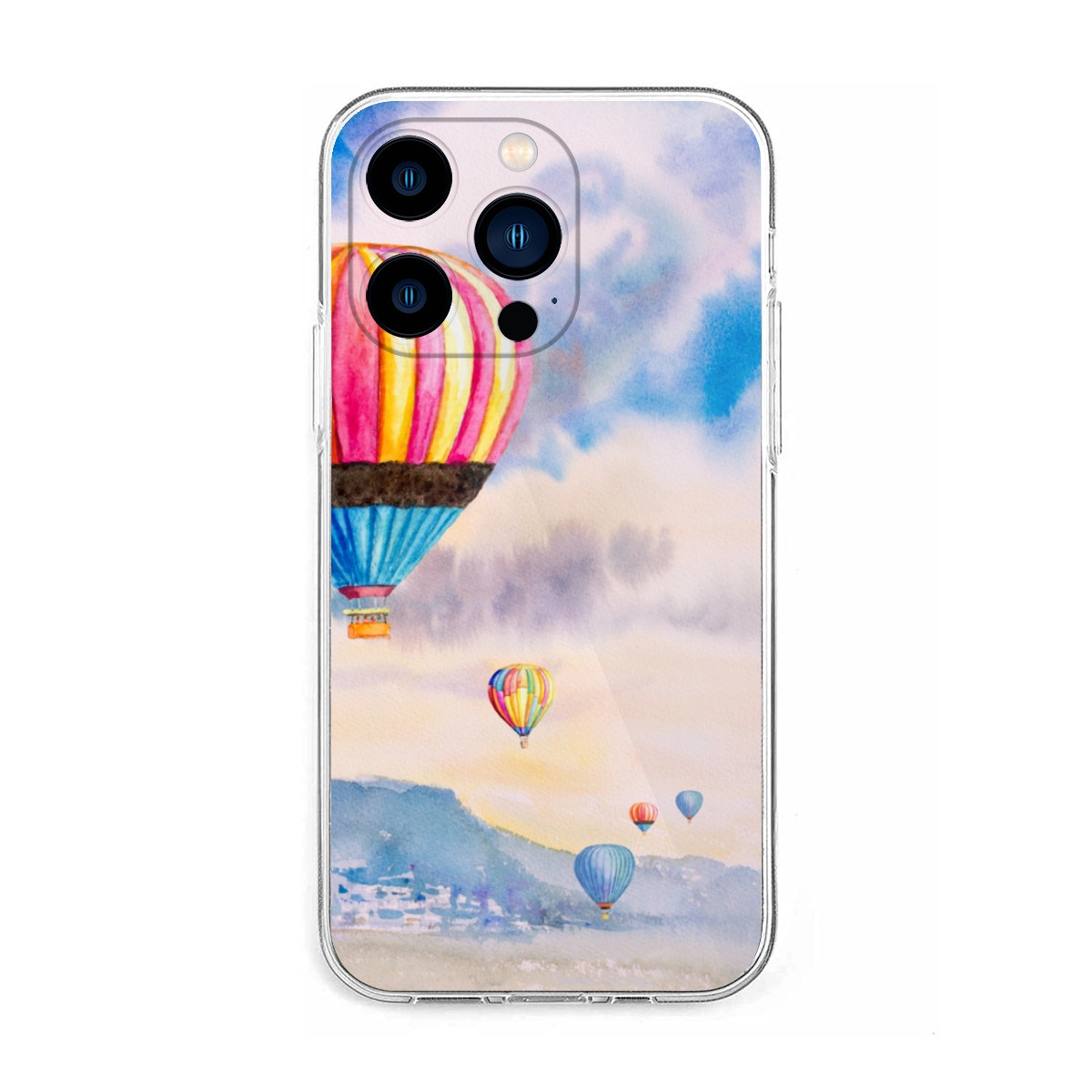 iPhone 13 Pro Transparent Case with Personalized Hot Air Balloon Design – Durable Slim Fit Clear Cover for Everyday Protection