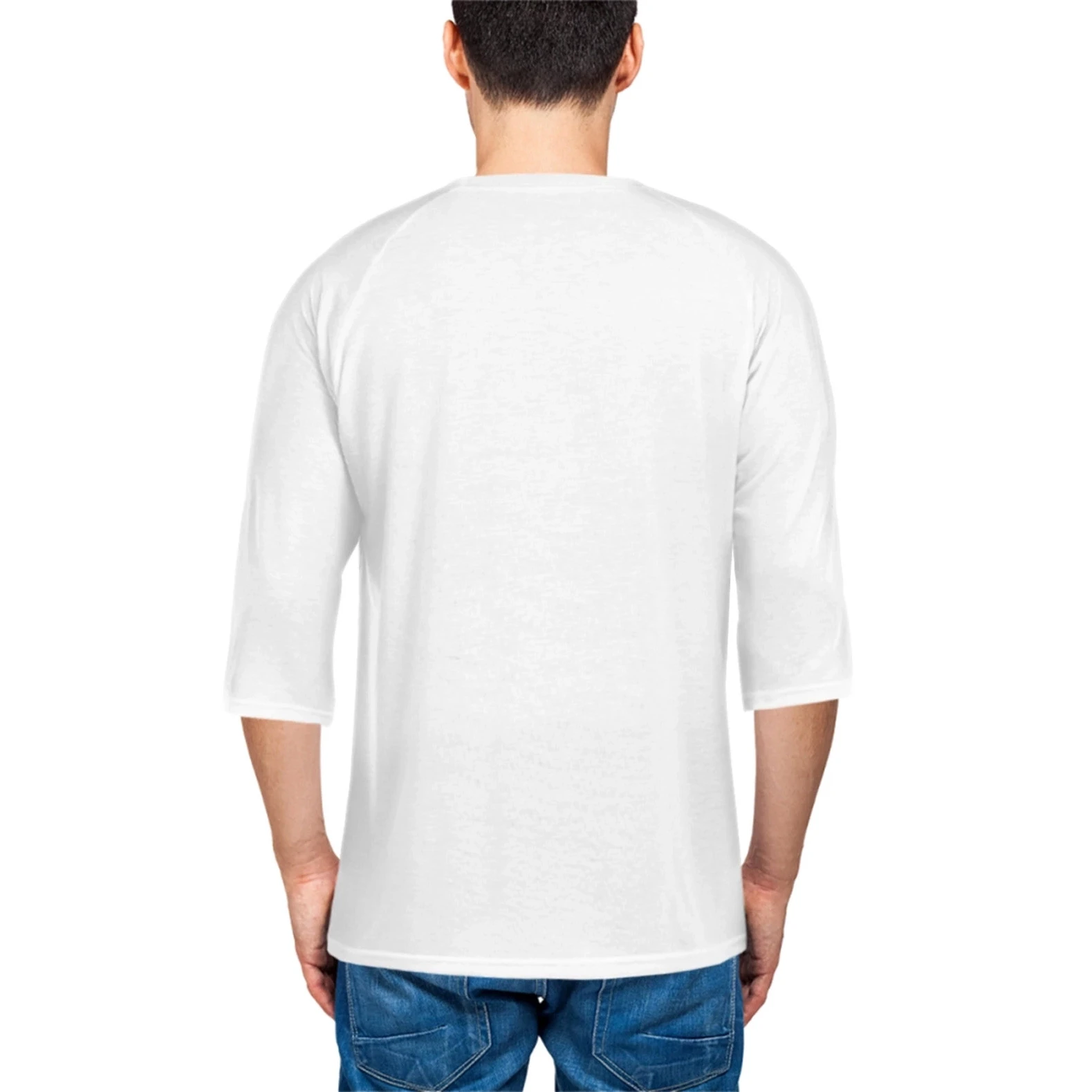 Men's Casual Drop-Shoulder T-Shirt - Stylish Three-Quarter Sleeve Design - Versatile / Comfortable Cotton Tee for Everyday Wear