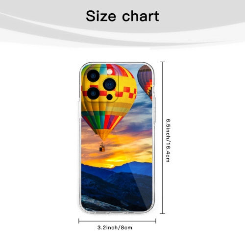 iPhone 13 Pro Max Clear Case with Vibrant Hot Air Balloon Design - Durable Protective Cover, Anti-Scratch Transparent Shell for Personalized Style / Enhanced Grip