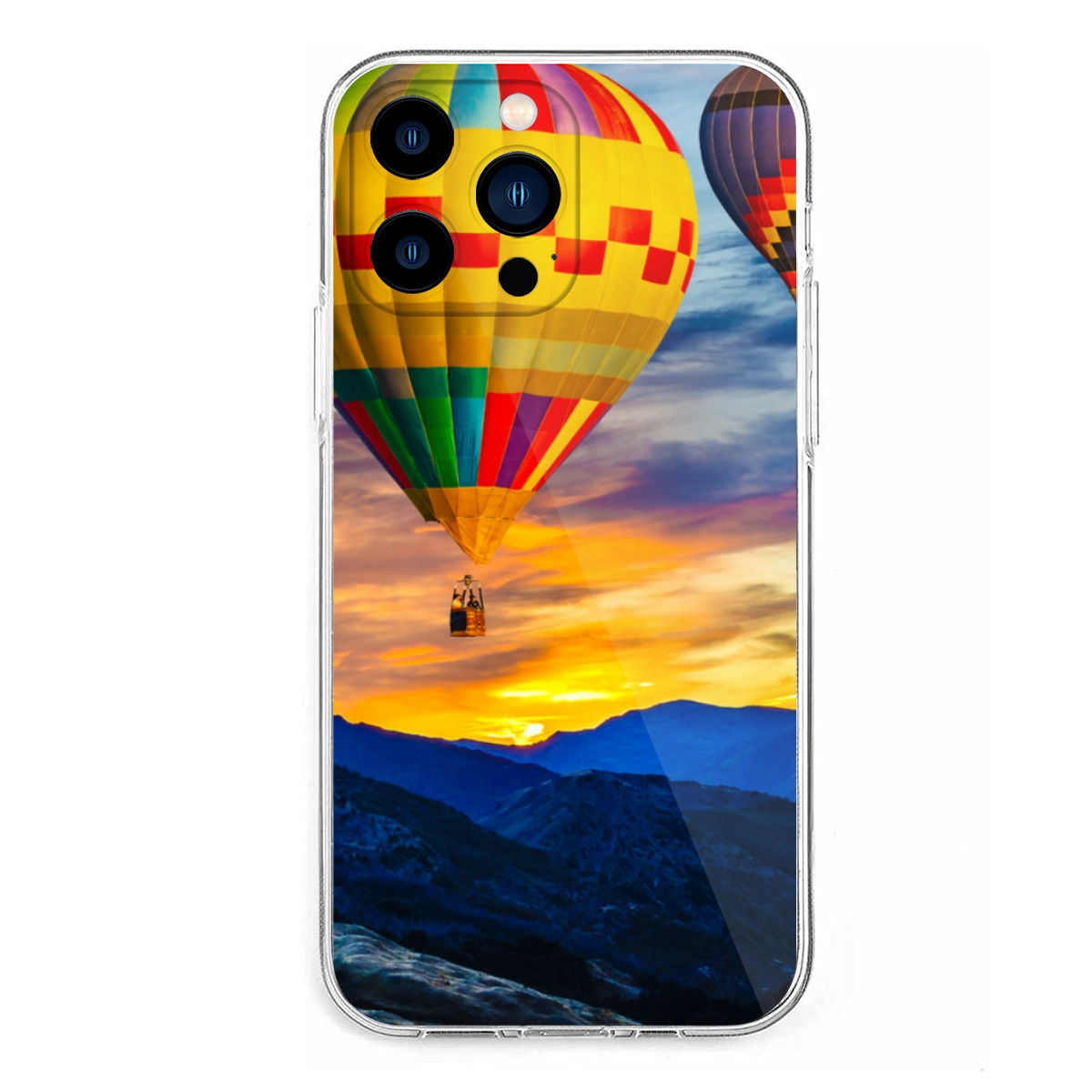 iPhone 13 Pro Max Clear Case with Vibrant Hot Air Balloon Design - Durable Protective Cover, Anti-Scratch Transparent Shell for Personalized Style / Enhanced Grip