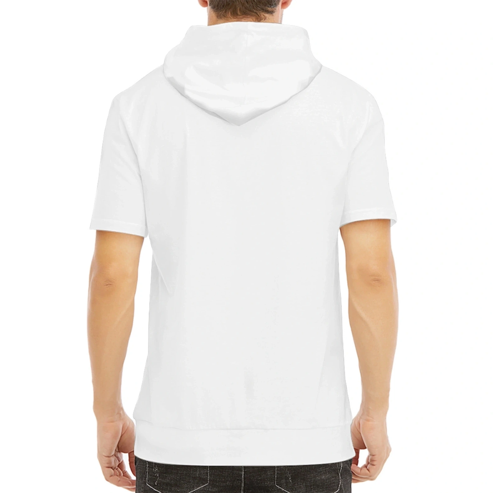 Cotton Full-Zip Hooded T-Shirt for Men - Unique Personalized Design, Comfortable All-Season Wear