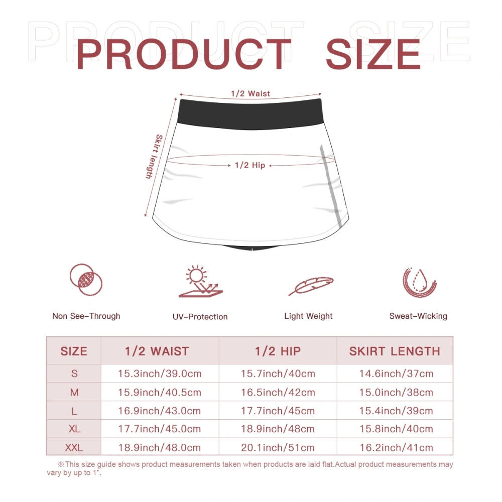 Women's Athletic Skort with Unique Personalized Design - Comfort Fit, Breathable Fabric for Sports / Casual Wear