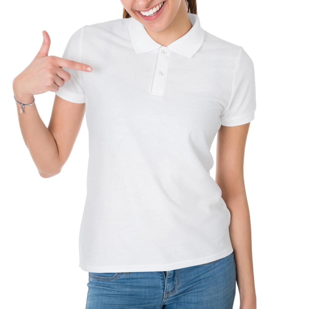 Customizable Women's Short Sleeve Polo Shirt - Tailored Fit, Comfortable Cotton Blend