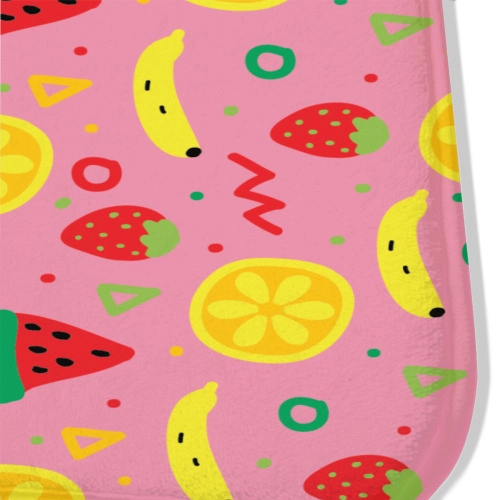  FruColorfulit-Themed Plush Area Rug - Large 80x60 inches, Soft Flannel Mat with Watermelon and Banana Design, Perfect for Living Room and Kids Playroom Decor