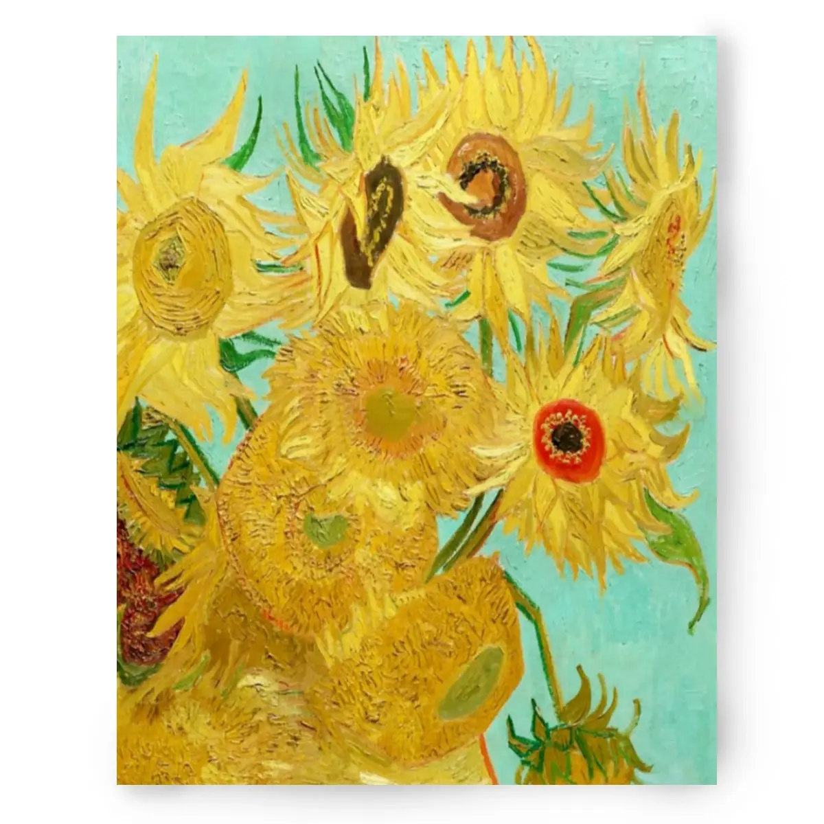 Customizable Van Gogh-Inspired Sunflower Oil Painting Kit - Personalize Your Masterpiece