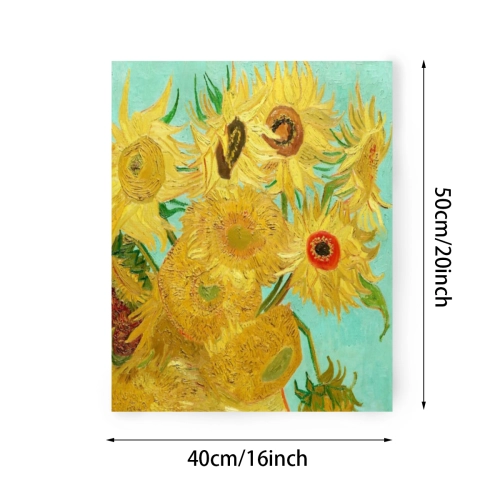 Customizable Van Gogh-Inspired Sunflower Oil Painting Kit - Personalize Your Masterpiece