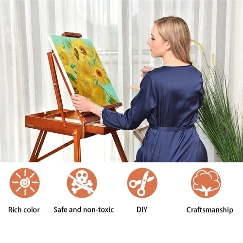 Customizable Van Gogh-Inspired Sunflower Oil Painting Kit - Personalize Your Masterpiece