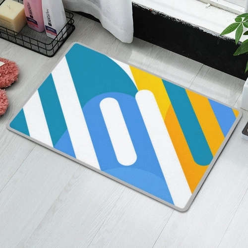 Customized Full-Sized Entryway Mat with White Border - Personalized Design