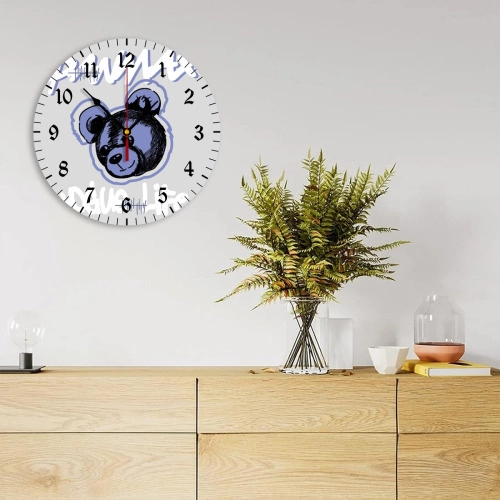 Customizable Round Wall Clock with Numerical Display – Personalized PVC Timepiece for Home / Office Decor