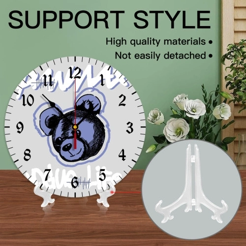 Customizable Round Wall Clock with Numerical Display – Personalized PVC Timepiece for Home / Office Decor