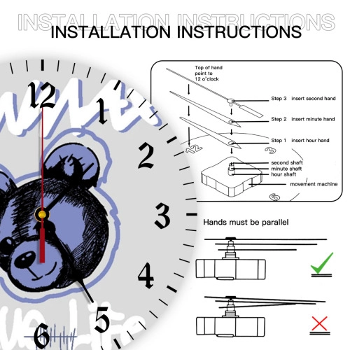 Customizable Round Wall Clock with Numerical Display – Personalized PVC Timepiece for Home / Office Decor