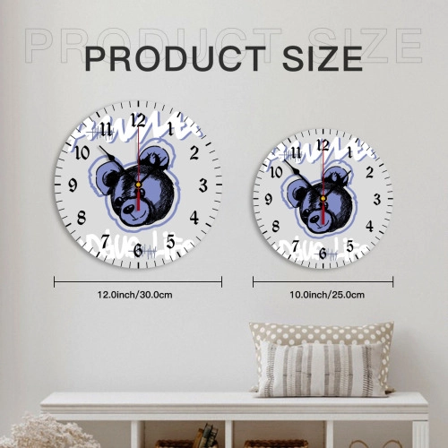 Customizable Round Wall Clock with Numerical Display – Personalized PVC Timepiece for Home / Office Decor