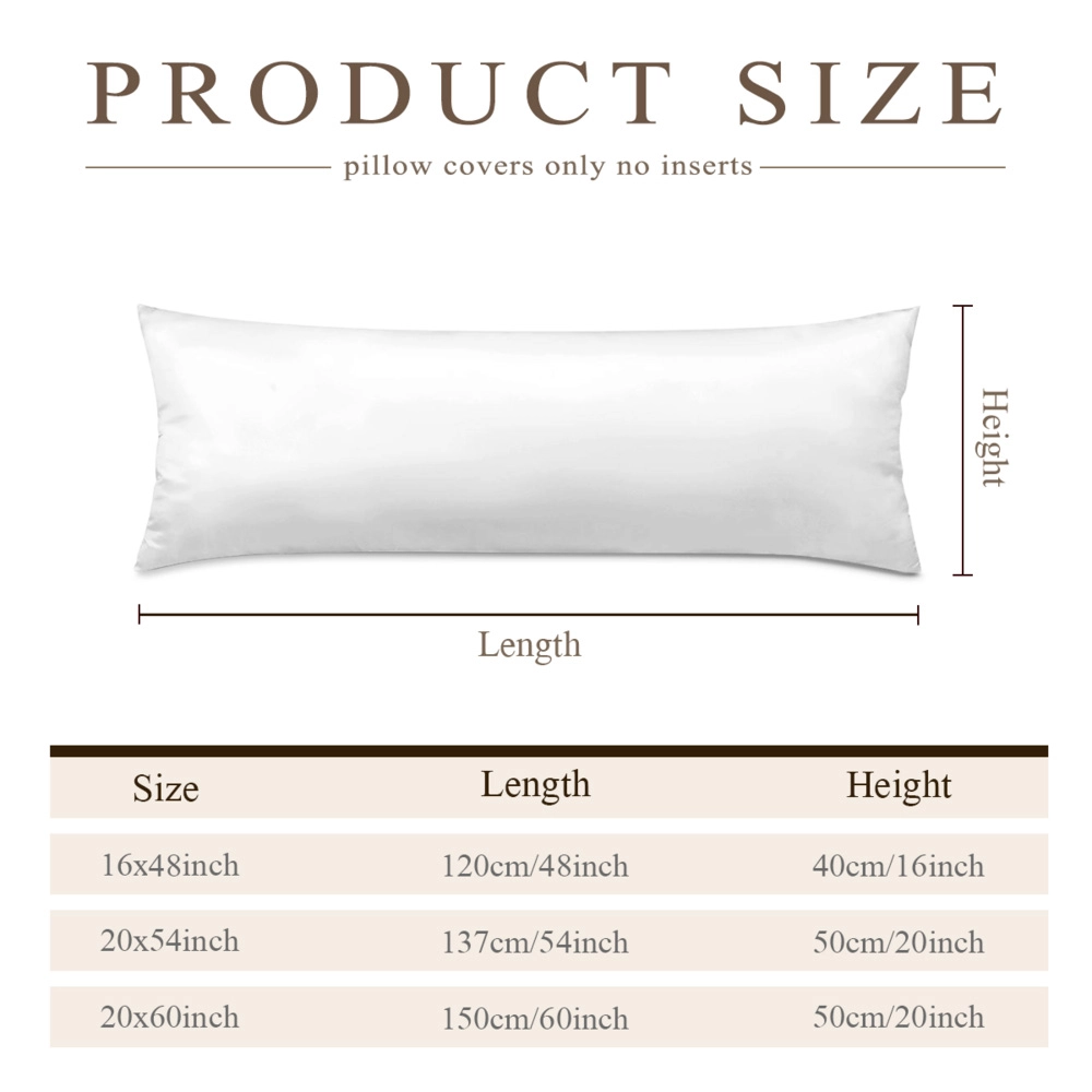 Luxurious Dual-Sided Long Body Pillow Cover, Customizable Design - Available in Multiple Sizes