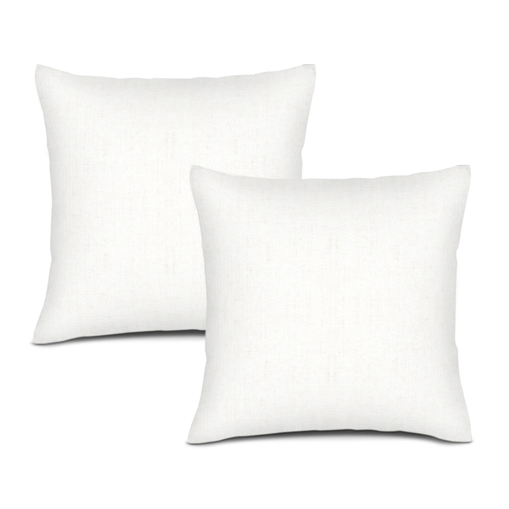 Beige Linen Pillow Covers - Customizable Double-Sided Design, Set of 2