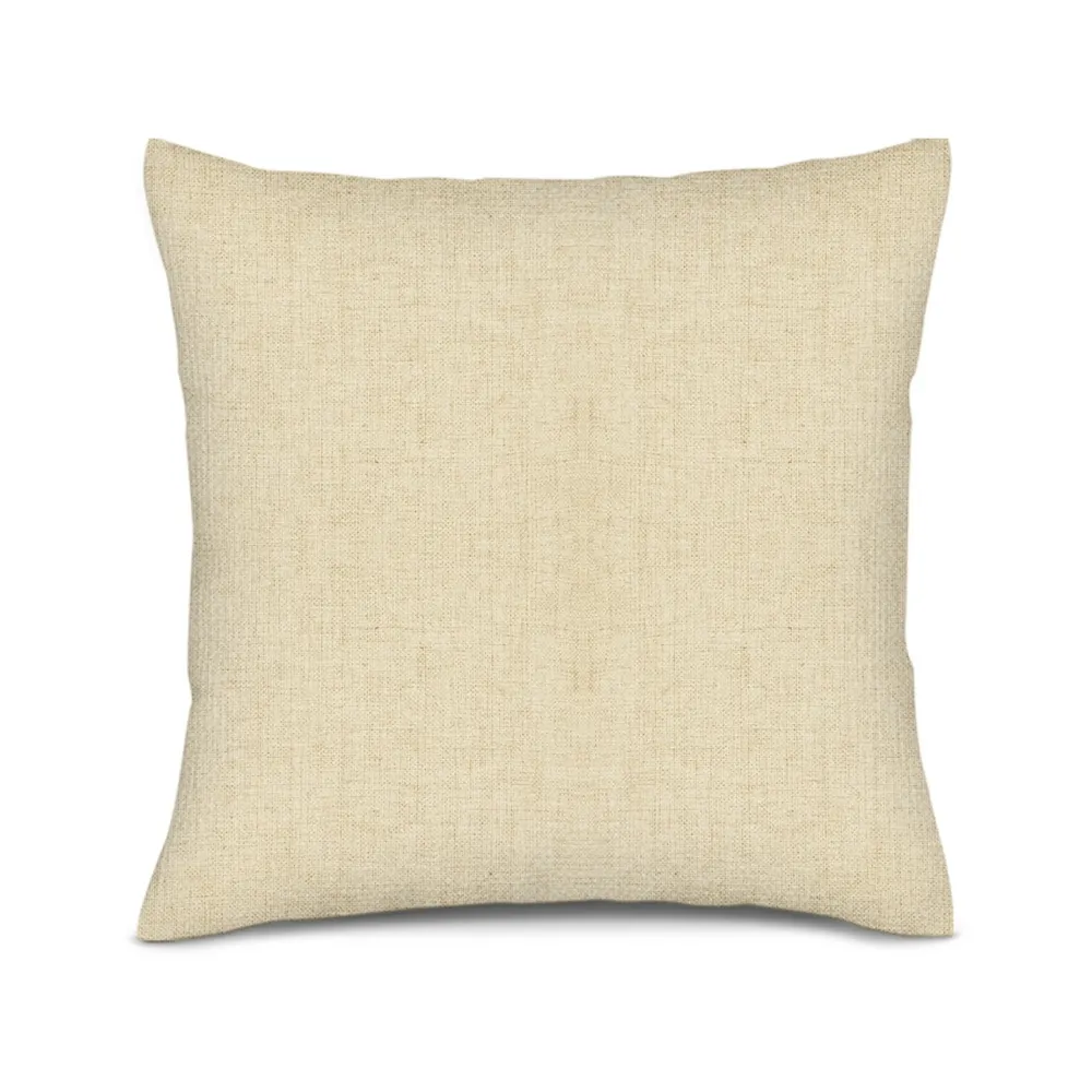 Beige Linen Decorative Throw Pillow Cover – Versatile Two-Tone Design for Modern Home Décor