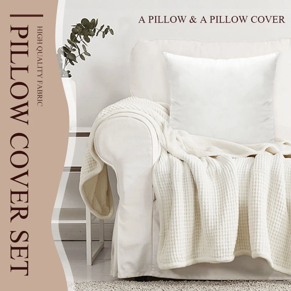 Customizable Dual-Sided Pillowcase and Cushion Insert - Personalized Design for Unique Home Decor