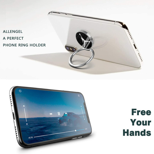 Stylish 360° Rotating Phone Ring Holder with Multi-Angle Stand - Sleek Personalized Design for Secure Grip and Hands-Free Use - Perfect Accessory for Smartphones