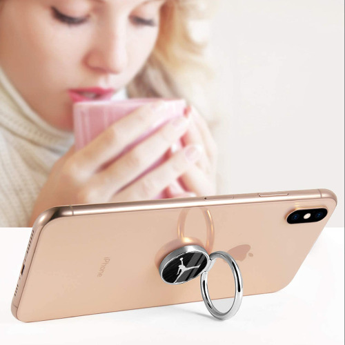 Stylish 360° Rotating Phone Ring Holder with Multi-Angle Stand - Sleek Personalized Design for Secure Grip and Hands-Free Use - Perfect Accessory for Smartphones