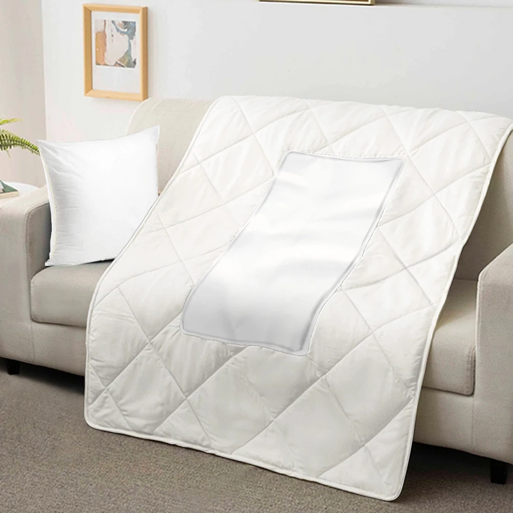 Customizable White Pillow and Quilt Set for Personalized Comfort – Ideal for Unique Home Design Aesthetics