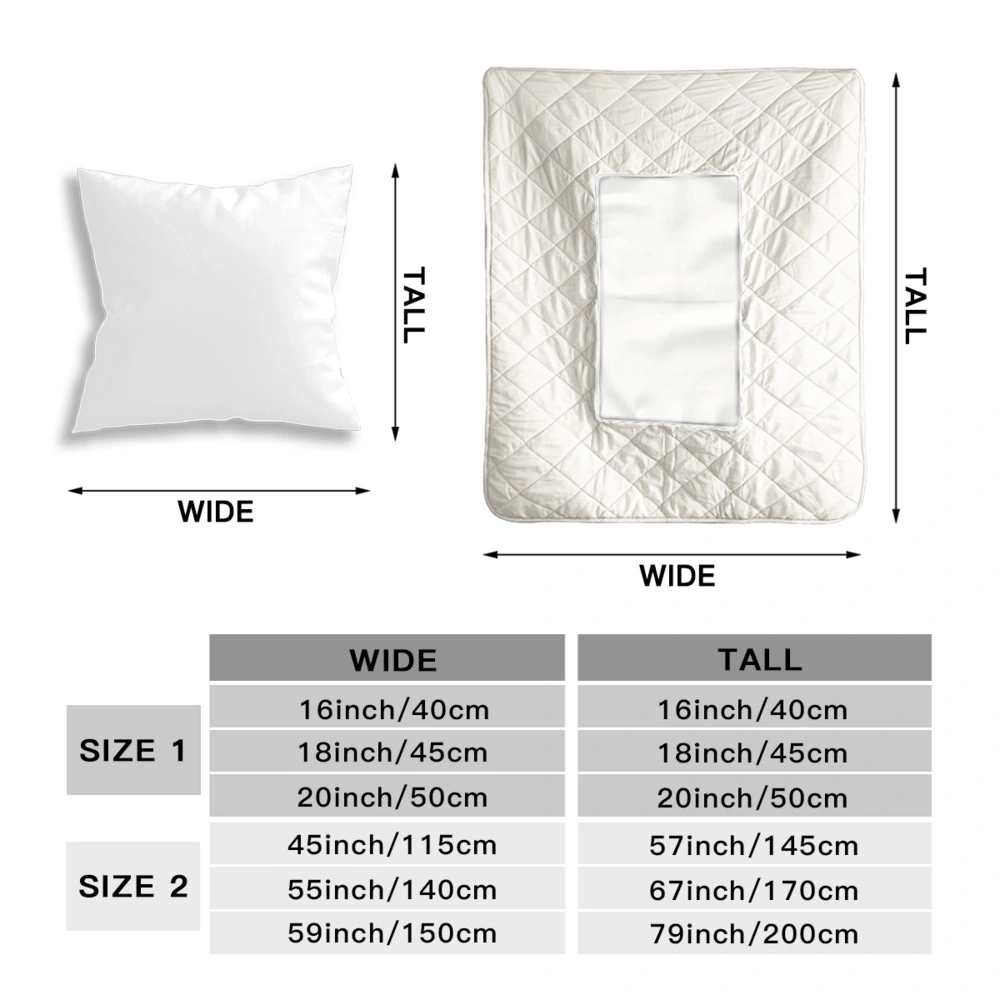 Customizable White Pillow and Quilt Set for Personalized Comfort – Ideal for Unique Home Design Aesthetics