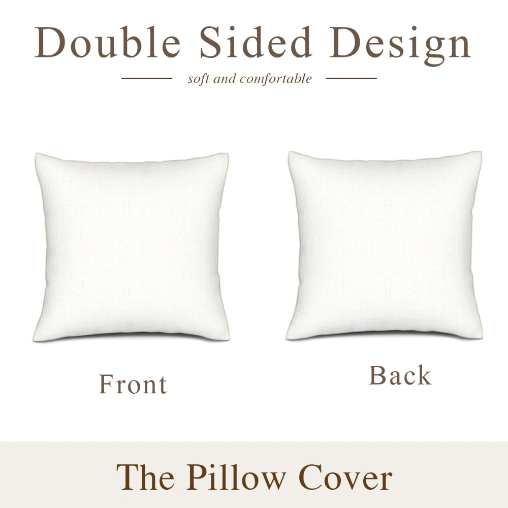 Natural Linen Cushion Cover in Ivory - Dual-Texture, Personalized Design for Modern Home Décor