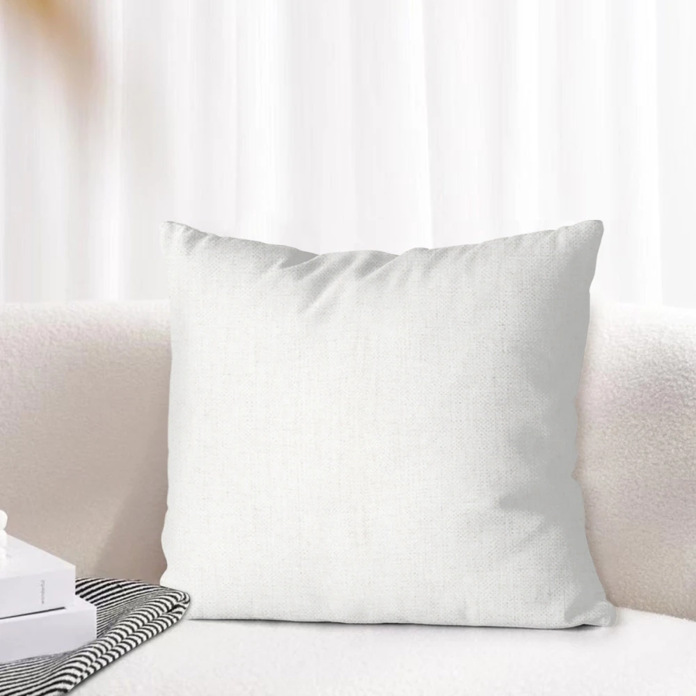 Natural Linen Cushion Cover in Ivory - Dual-Texture, Personalized Design for Modern Home Décor