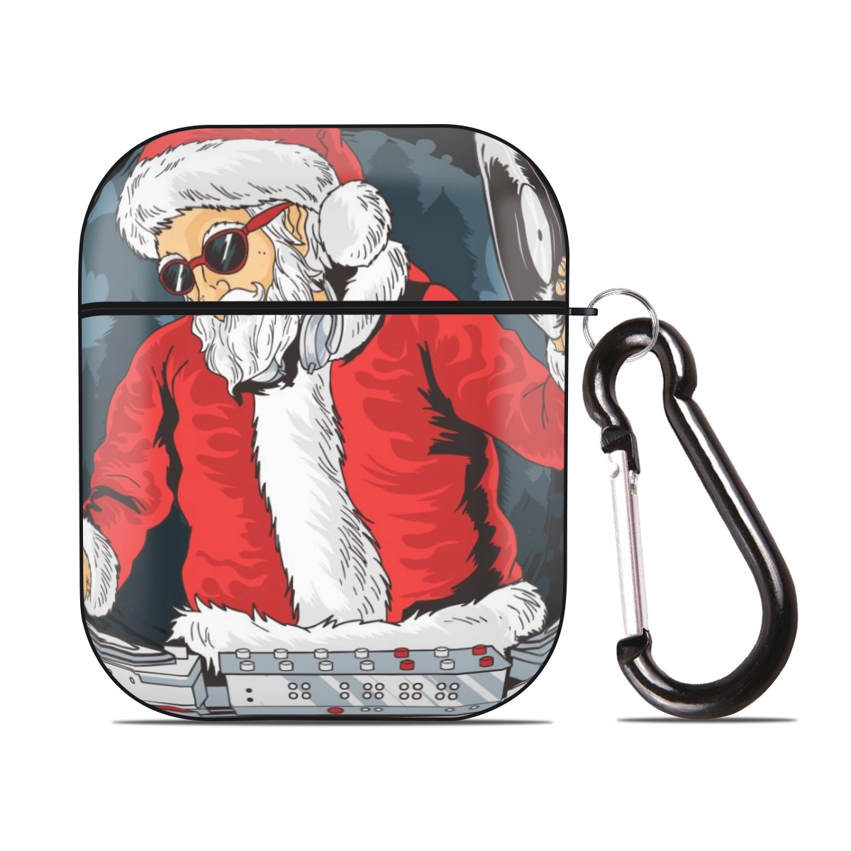 AirPods Gen 2 Hard Case: Santa's DJ Holiday Edition – Skin-Friendly Texture, Robust Drop Protection, Quick-Snap Design for Music Lovers on the Go