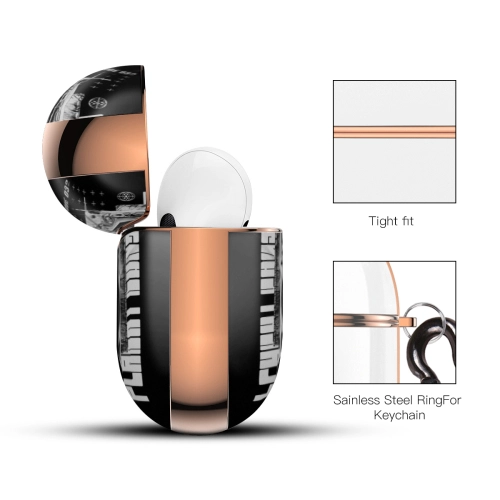 Rose Gold AirPods Pro Case with Unique Artistic Design - Durable Protective Cover for Premium Sound Accessories