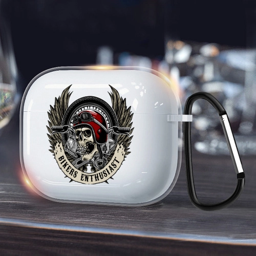 Custom Skull Design AirPods Pro Case - Durable Protective Earbuds Cover with Keychain Clip for Personalized Style