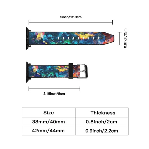 Chic Personalized Designer Apple iWatch Band with Vibrant Abstract Pattern – Durable, Fashionable / Compatible with Series 1-7