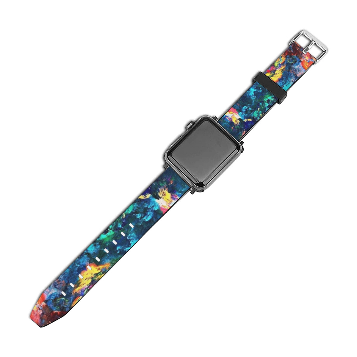 Chic Personalized Designer Apple iWatch Band with Vibrant Abstract Pattern – Durable, Fashionable / Compatible with Series 1-7